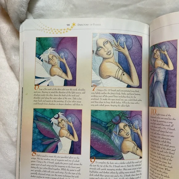 Watercolor Fairies Art Book by David Riche & Anna Franklin - 2004 Fantasy Paint - Picture 8 of 10